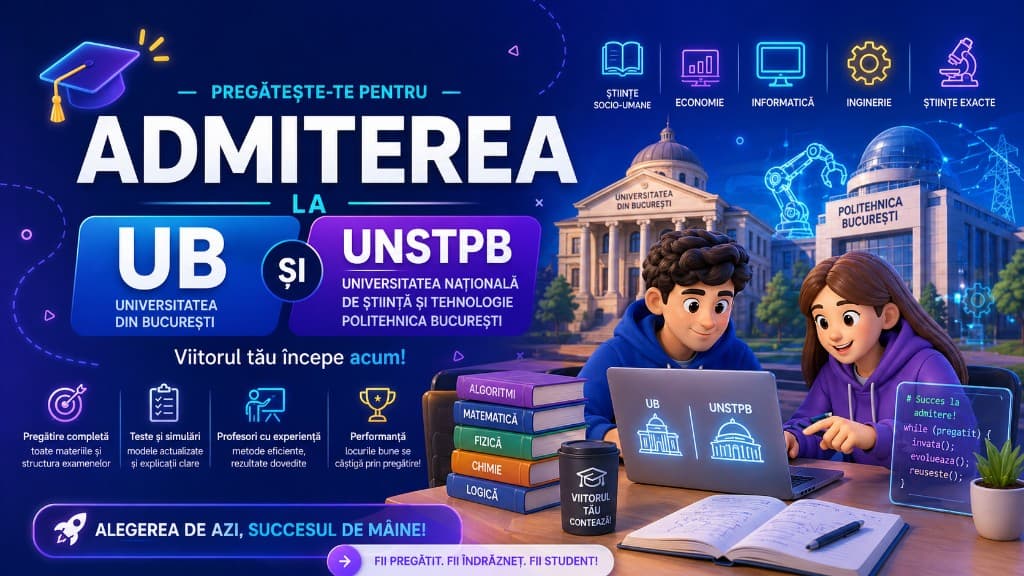 Curs Pregătire Examen Admitere UB si UNSTPB – Informatică (2026)