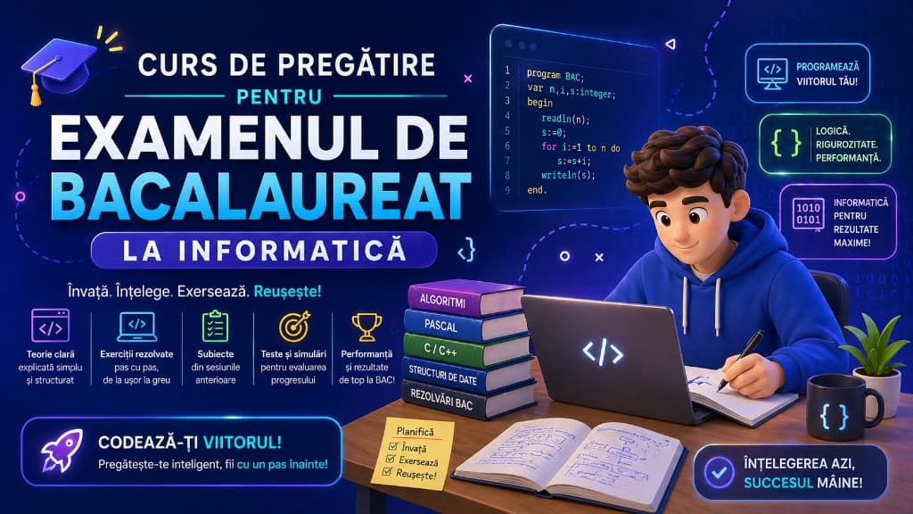 Curs Pregătire Examen Bacalaureat Informatica MI 2026